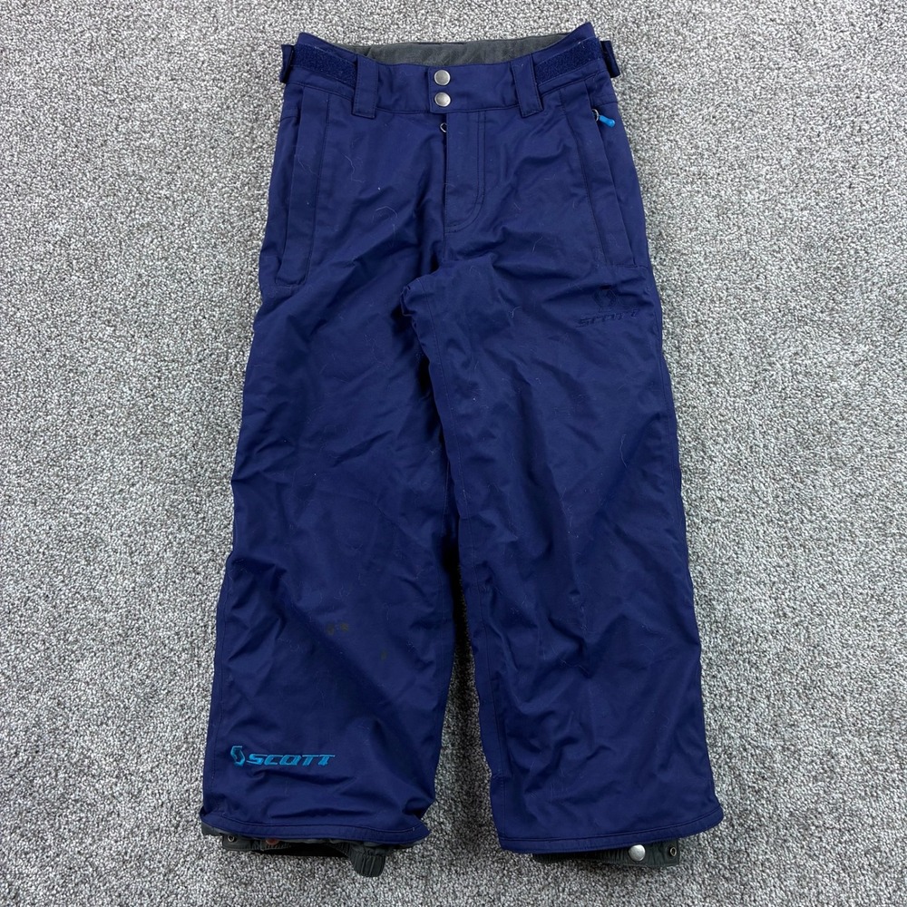 SCOTT Snow Pants Kids Youth Small Navy Blue‎ Ski Snowboard Insulated Waterproof